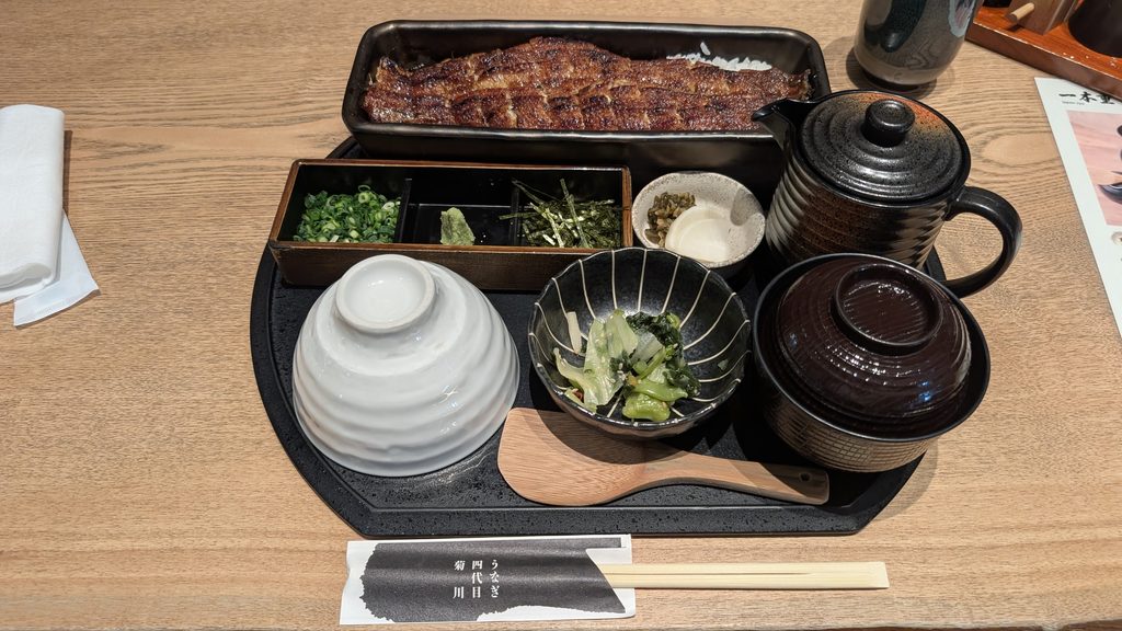 unagi hitsumabushi teisyoku lunch at musubu tamachi tokyo
