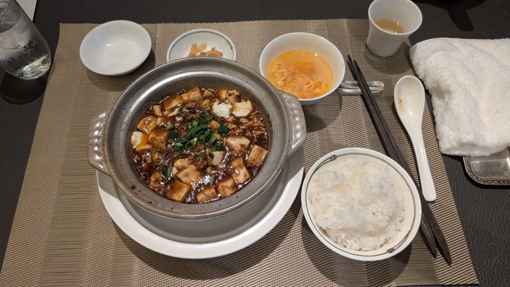 mapo tofu teisyoku lunch at kurawan tamachi with  dim sum brunch